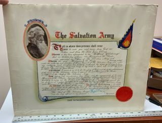 Salvation Army Rare Document Genreal Wilfred Kitching 1930 2