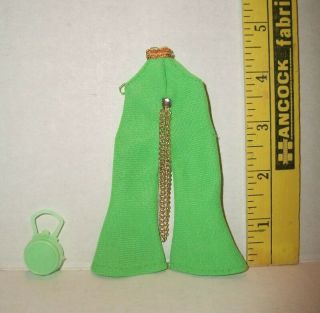 Vintage Clone Green Mod Pantsuit And Purse Fits Dawn Dolls
