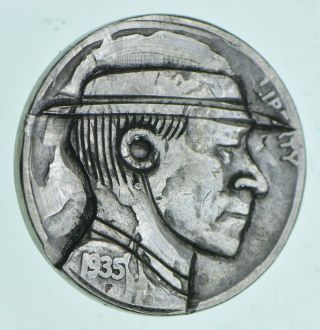 Rare - 1935 - Hand Engraved - Hobo Nickel Buffalo - Highly Collectible 189