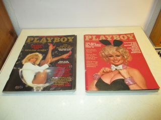 Vintage PLAYBOY MAGAZINES Dolly Parton 1978,  Goldie Hawn 1985,  Rare,  M centerfold 2