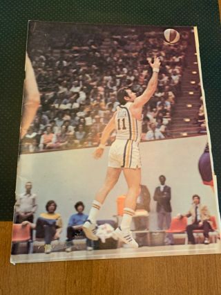 Vintage Aba Basketball,  Indiana Pacers Program 1972,  Carolina Cougars,  Rare