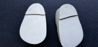 Vintage White Rubber Ideal doll shoes size 14 p90 toni doll or vinyl shirley 3