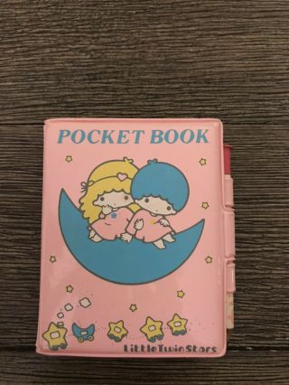 Rare Vintage Sanrio Little Twin Stars Pocket Book With Mirror
