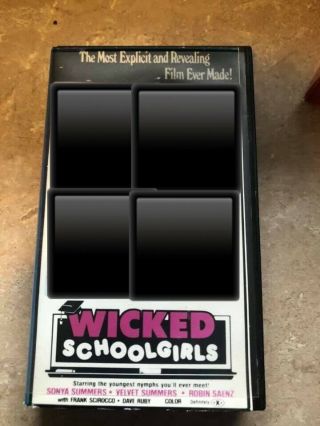Wicked Schoolgirls Rare Zfx Avon Horror Sleaze Vhs Gore Sov Cult Big Box