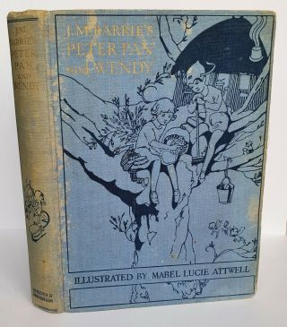 J.  M Barrie Peter Pan And Wendy Retold Large Book Vintage Rare 1949 40 