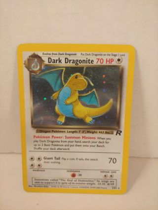 Dark Dragonite Pokemon Card (rare/holo/team Rocket) 5/82