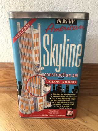 Vintage Elgo Halsam American Skyline Building Construction Set 92 Color Added