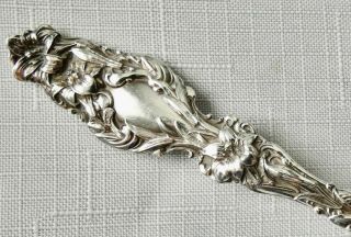 Whiting Mfg.  Co.  Sterling Silver Art Nouveau 1902 Lily Pattern Teaspoon 5 7/8 "
