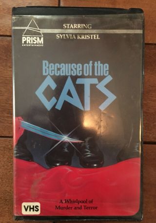 Because Of The Cats Vhs Prism Horror Giallo Rare Clamshell Big Box
