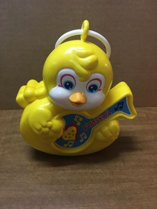 Vintage Playskool Lullaby Bird Musical Yellow Canary Baby Crib Toy 1983 Rare Htf