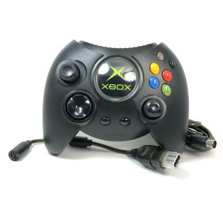 Microsoft Black Xbox Controller - Rare Fat Duke - X08 - 17160 -