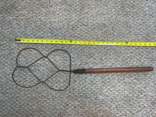 Antique Vintage Wire & Wooden Handle Rug Beater 29” The Batwing