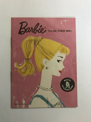 Barbie Doll Booklet 2nd Issue “tm” Ponytail Rare 1958 Hawthorne Calif