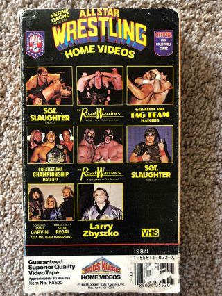 The Road Warriors The Hawk & The Animal AWA VHS Tape 5 WWE WWF NWA NXT ECW Rare 3