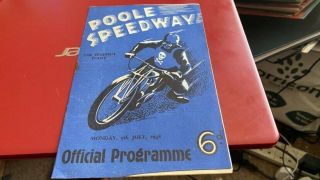 Poole Pirates V Cradley Heath - - Speedway Programme - - 5th July 1948 - - Rare