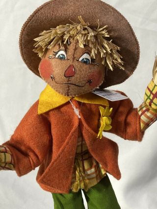 RARE Annalee Thanksgiving Harvest Dolls HAPPY SCARECROW 14 inches 2