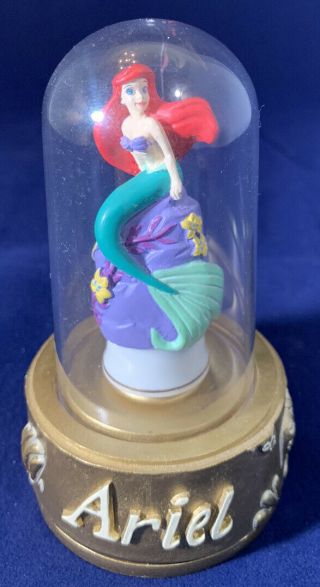 Rare Disney Store Princess Ariel The Little Mermaid Thimble Golden Stand Dome