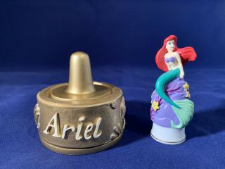 Rare Disney Store Princess Ariel The Little Mermaid Thimble Golden Stand Dome 3