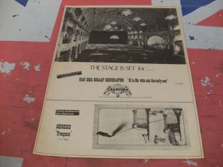 Van Der Graaf Generator Genesis The Stage Is Set 1970 Orig Advert/poster Rare