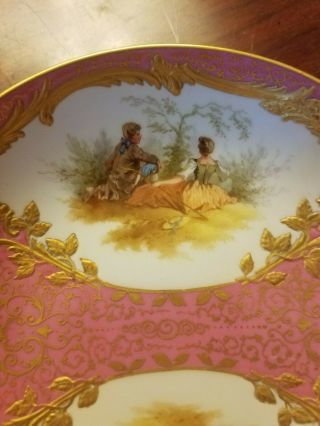 RARE Antique KPM Berlin Hand Painted Porcelain Bowl Courting Couple/5 