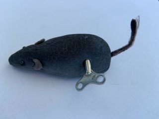 Antique Schuco Wind - Up Mouse Made In Us Zone Germany Tin Toy