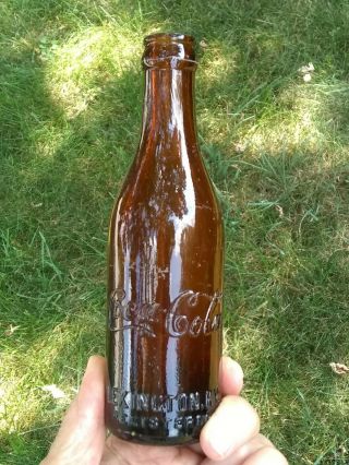 Amber Coca Cola Lexington Ky bottle brown coke bottles Kentucky antiques 2