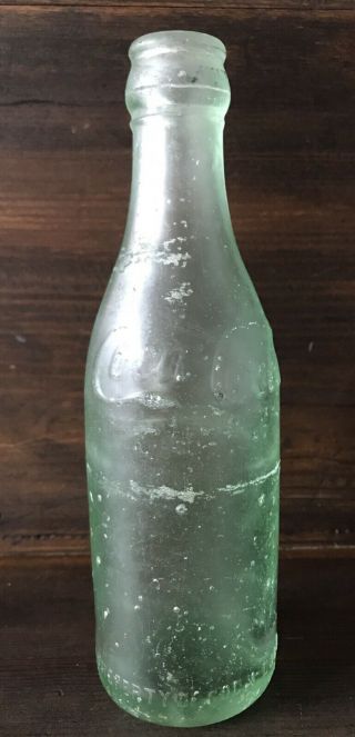 Early Antique Green Straight Side Coca - Cola Bottle Jacksonville Fl