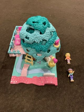 Vintage Polly Pocket Bluebird 1994 Tree House With 2 Dolls Figures Complete Set