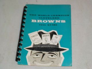 1956 Cleveland Browns Official Press Radio Tv Guide Book Champions Very Rare