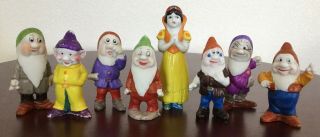 Rare 1930’s Disney Snow White And Seven Dwarfs Complete Set Made In Japan