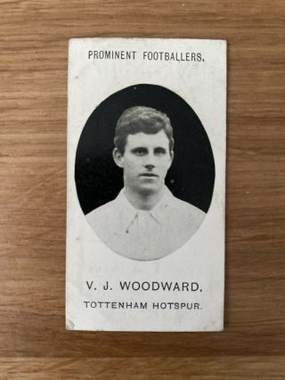 Rare Taddy Prominent Footballers Cigarette Card 1907 Woodward Tottenham Hotspur