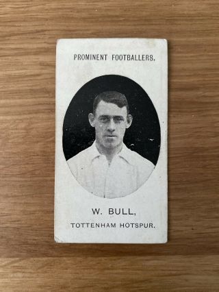 Rare Taddy Prominent Footballers Cigarette Card 1907 W Bull Tottenham Hotspur