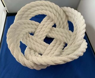 Areaware Reality Series Harry Allen Rare White Knotted Rope Art Bowl Nautical