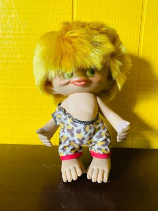 Rare Vintage 1965 Monkey Boy - 8 " Unica Troll Doll - Made In Belgium