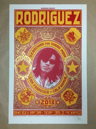 Rodriguez Autographed Concert Poster Chuck Sperry Rare 67/125 Sugar Man 21x32