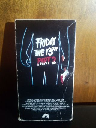 Friday The 13th - Part 2 (vhs,  1989) Oop Rare Gore Horror Jason