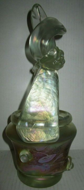 Rick Hunter Hand - blown Iridescent Art Glass sculpture sign by the artist rare 2