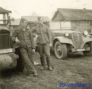 Rare German Elite Waffen Troops W/ French Unic Halftrack & Car (// - 87432)