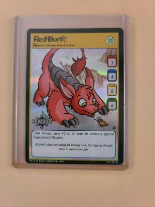 Neopets Trading Card Game Red Bori Release Card Very Rare Tcg