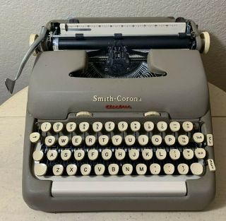 VINTAGE Late 1950 ' s Smith Corona 5TE Electric Typewriter with Case RARE 2