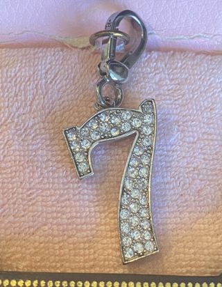 Juicy Couture Rare Lucky 7 Seven Charm Silver With Juicy Couture Box