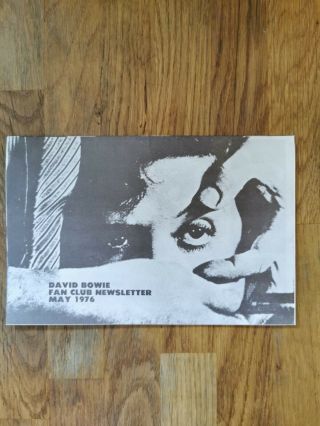 David Bowie Official Fan Club Newsletter May 1976 Very Rare