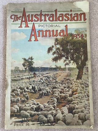 Very Rare The Australasian Pictorial Annual Oct 1st 1934 Large Book