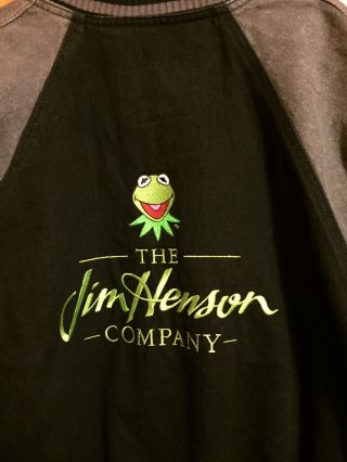 Rare JIM HENSON Produtions The Muppets Studio Denim Jacket XL Kermit The Frog 3