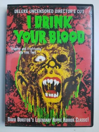 I Drink Your Blood - Deluxe Uncensored Directors Cut - Rare/oop Horror Movie