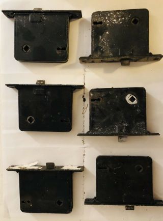 6 Vintage Mortise Door Locks 5 - 1/4” X 7/8” Wide 3 - 1/8” Deep.