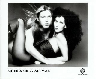 Cher & Gregg Allman Press Kit,  1977,  Rare 8x10 Photo Record Company Portrait