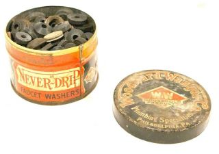 Antique Woodard Wagner Faucet Washers Never - Drip Tin Old Stock 1930 