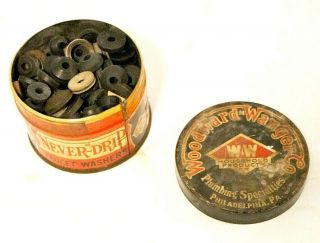 Antique Woodard Wagner Faucet Washers Never - Drip Tin Old Stock 1930 ' s 2
