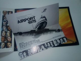RARE Movie Poster Press Kit AIRPORT 1975 Photos Synopsis promo JACK LEMON 2